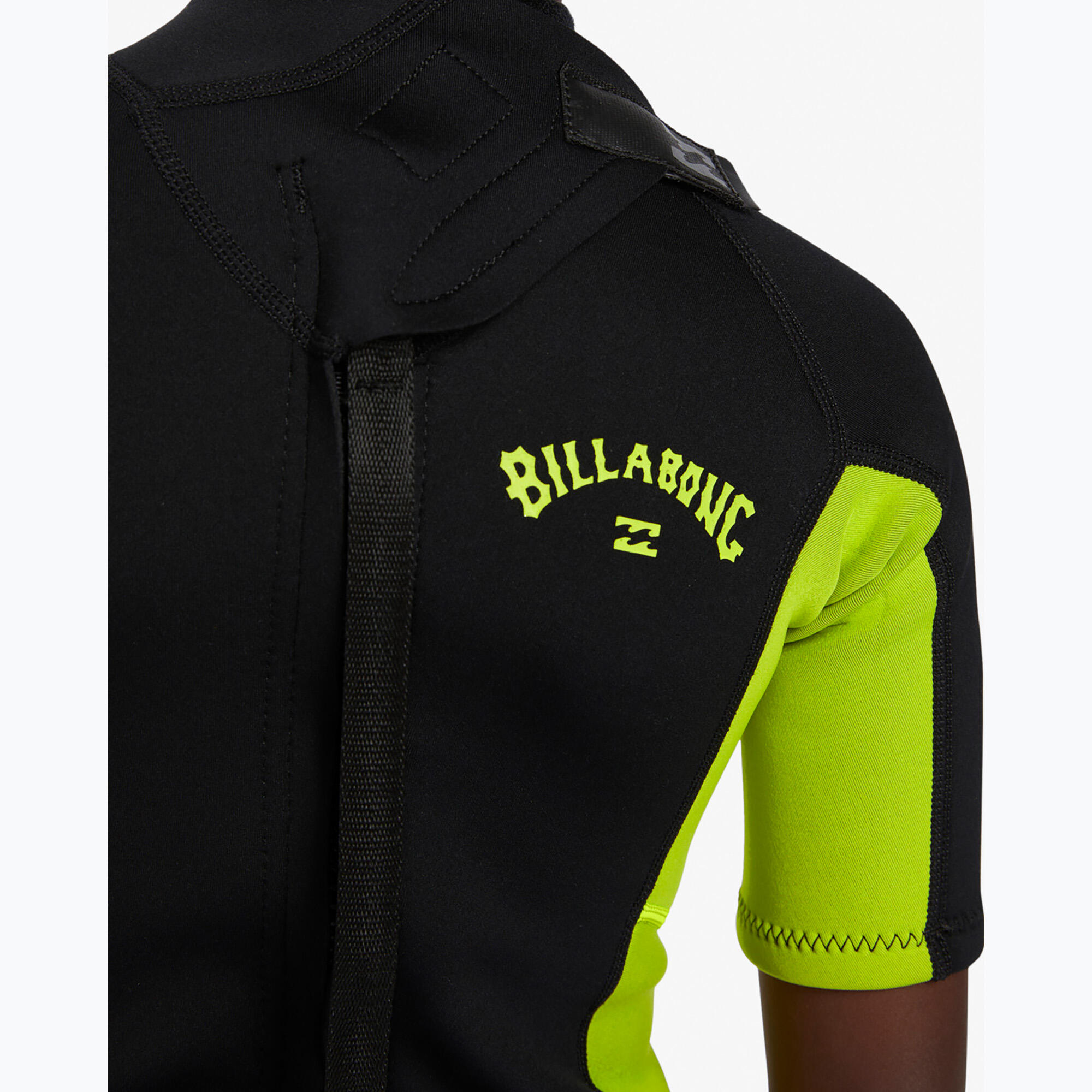 Pianka do pływania dziecięca Billabong 2 mm Toddler Foil Back Zip fluro lime 5/7