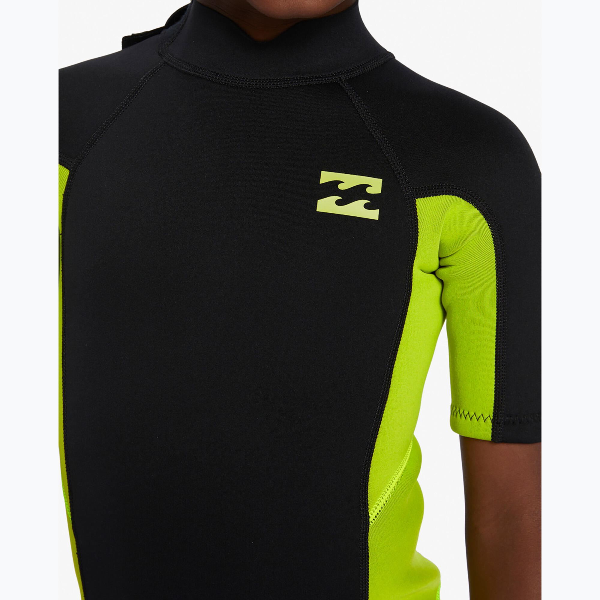 Pianka do pływania dziecięca Billabong 2 mm Toddler Foil Back Zip fluro lime 4/7