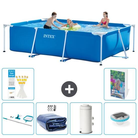 INTEX Piscina con estructura Rectangular - 300x200x75 cm - 7-piezas S131