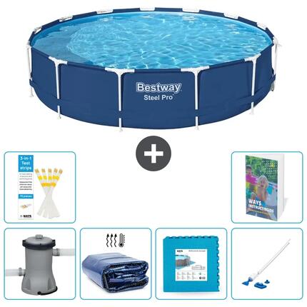 BESTWAY Piscina Bestway Steel Pro Redonda - 396x84 cm - 5-piezas S319