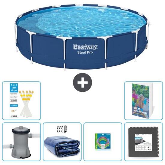 BESTWAY Piscina Bestway Steel Pro Redonda - 396x84 cm - 5-piezas S177