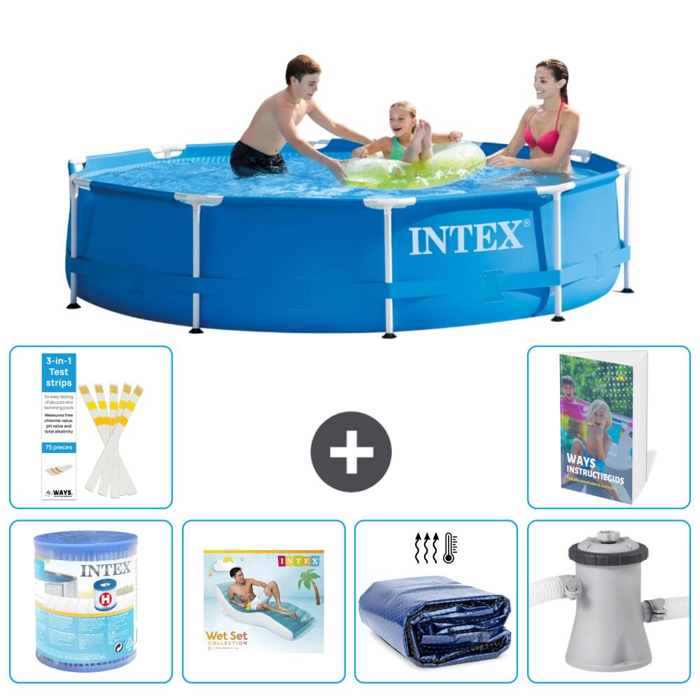 INTEX Basen ze stelażem Okrągły - 305x76 cm - 7-częściowy S173 1/7