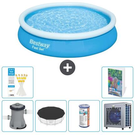 BESTWAY Basen Fast Set Okrągły - 366x76 cm - 7-częściowy S203