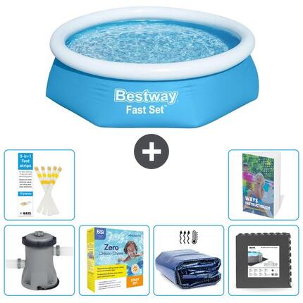 BESTWAY Basen Fast Set Okrągły - 244x61 cm - 7-częściowy S285