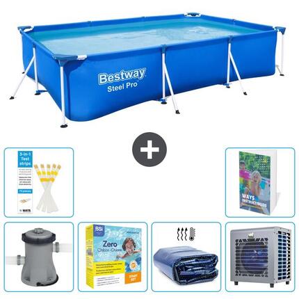 BESTWAY Basen Steel Pro Prostokątny - 300x201x66 cm - 7-częściowy S331