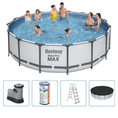 Bestway steel pro max 488x122cm zwembad – 5-delig