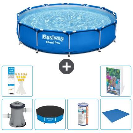 BESTWAY Basen Steel Pro Okrągły - 305x76 cm - 7-częściowy S341
