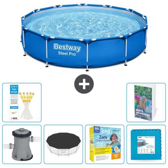 BESTWAY Piscina Bestway Steel Pro Redonda - 366x76 cm - 5-piezas S276
