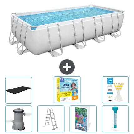 BESTWAY Piscina Bestway Power Steel Rectangular - 488x244x122 cm - S532