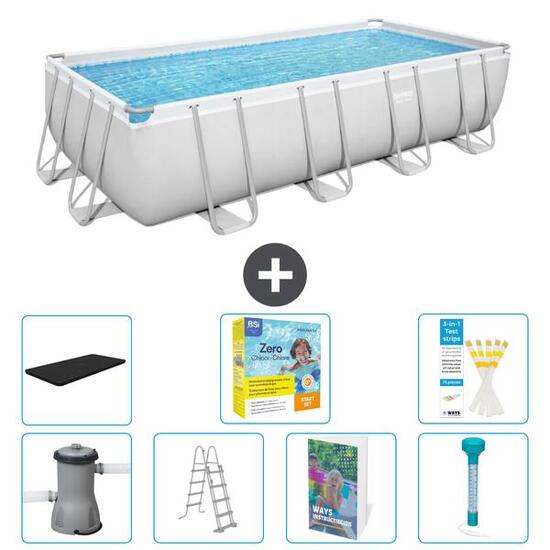 BESTWAY Piscina Bestway Power Steel Rectangular - 488x244x122 cm - S532