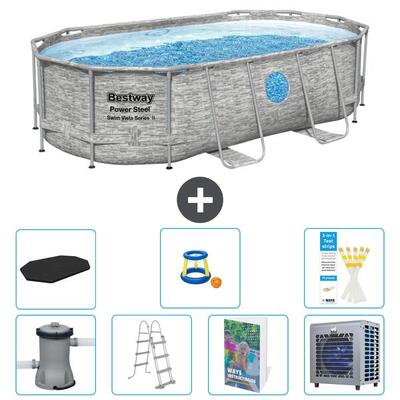 Bestway power steel ovaal - 427x250x100 cm - 8-delig s535