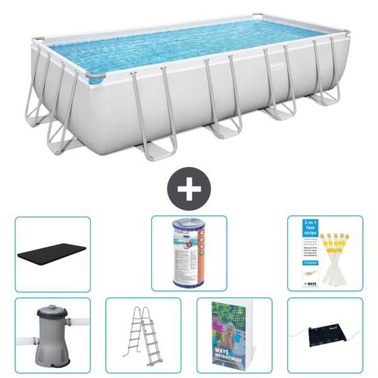 BESTWAY Piscina Bestway Power Steel Rectangular - 488x244x122 cm - S619