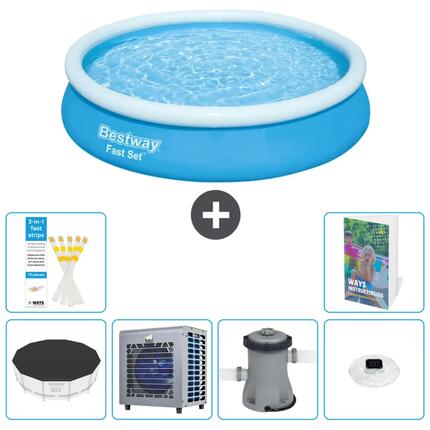 BESTWAY Basen Fast Set Okrągły - 366x76 cm - 7-częściowy S106