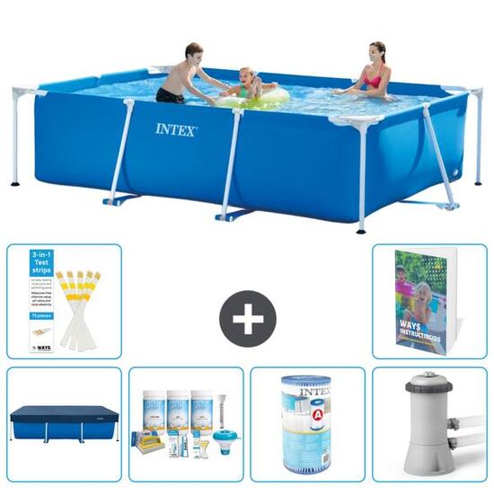 INTEX Piscina con estructura Rectangular - 300x200x75 cm - 7-piezas S34