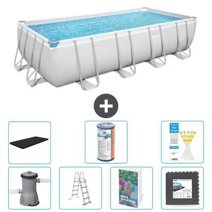 BESTWAY Piscina Bestway Power Steel Rectangular - 488x244x122 cm - S563