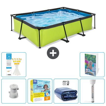 EXIT TOYS Basen Prostokątny - 300x200x65 cm - 7-częściowy S184