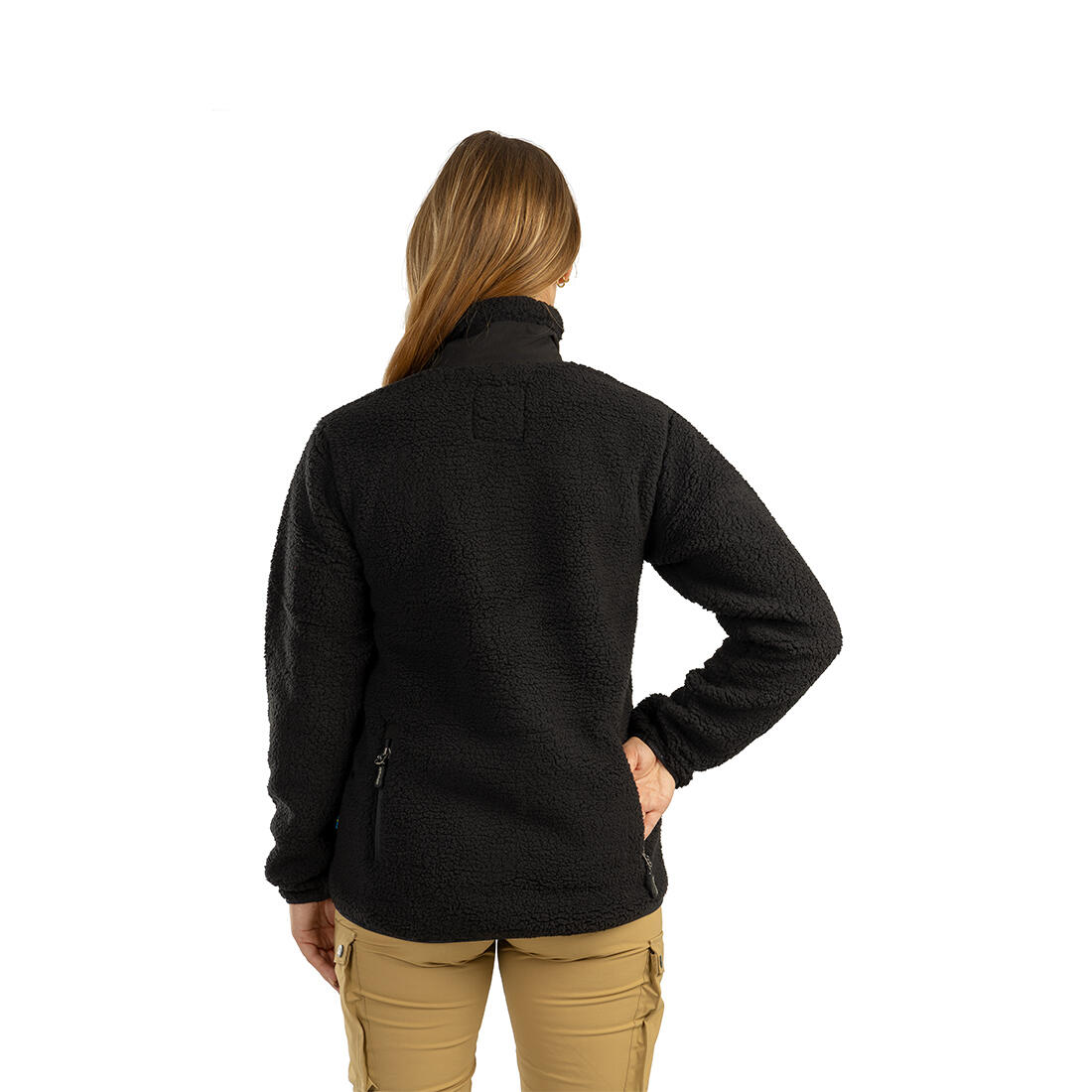 Veste polaire Sherpa pour femme noire 6/7