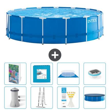INTEX Piscina con estructura Redonda - 457x122 cm - 7-piezas S674