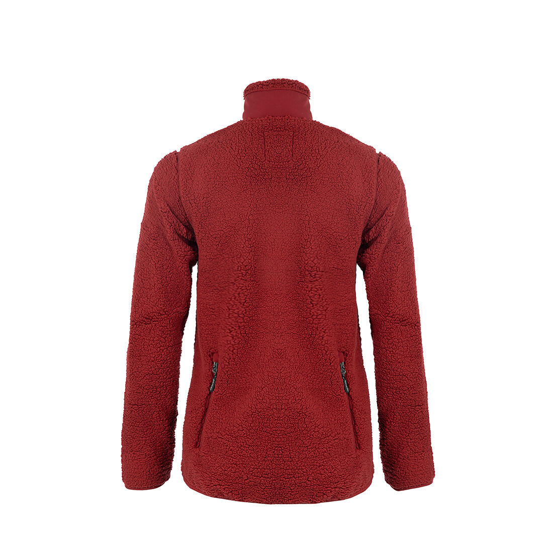 Veste polaire Sherpa pour femme rouge foncé 3/7
