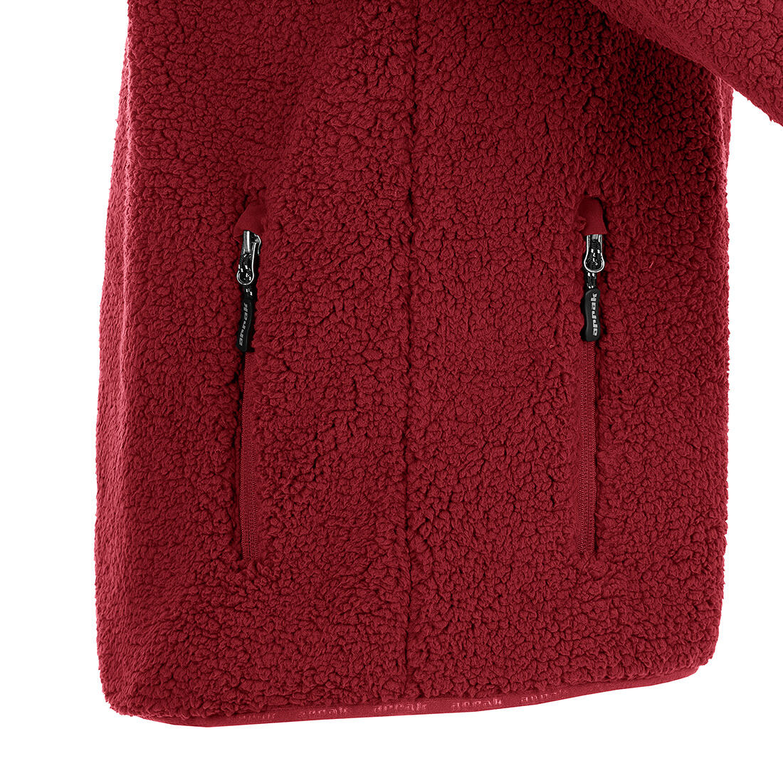 Veste polaire Sherpa pour femme rouge foncé 4/7