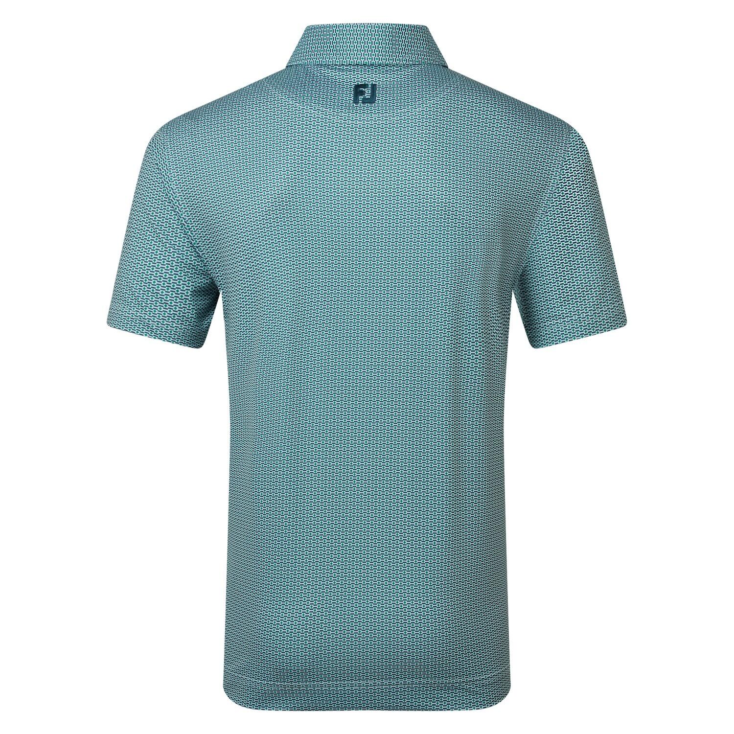 Polo Golf Footjoy  Nautical Flag Print Lisle Hombre Azul 3/3