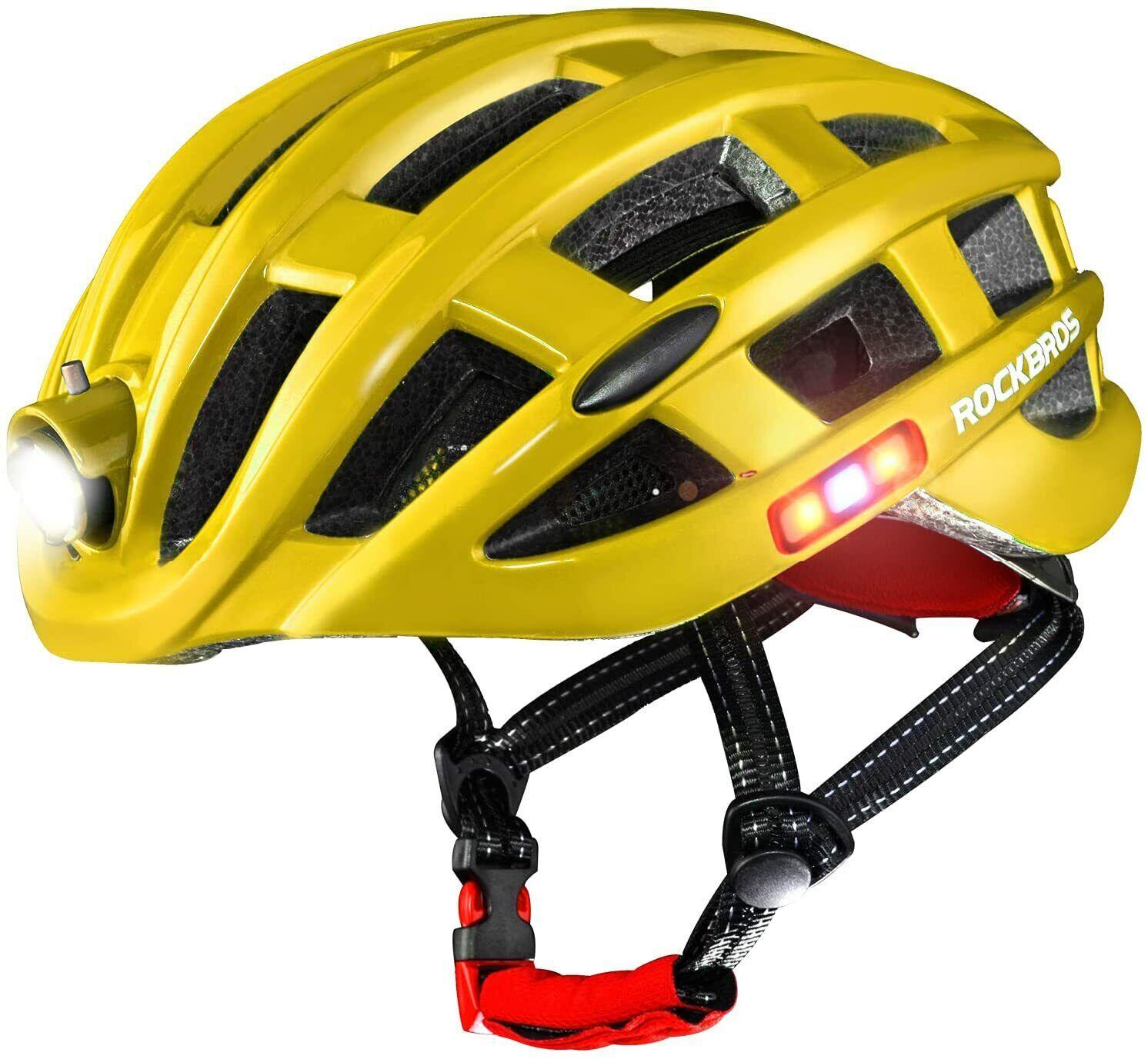 Kask rowerowy unisex Rockbros ZN1001-Y z oświetleniem (57-62cm)