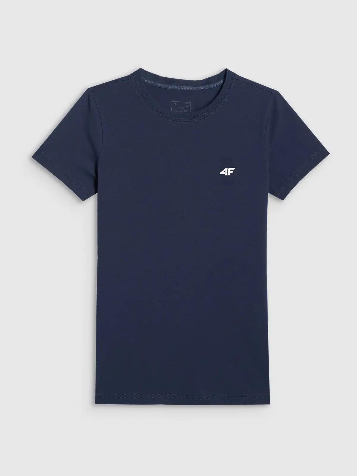 T-shirt slim z kolekcji basic damski 4F 4FWMM00TTSHF3306 4/5