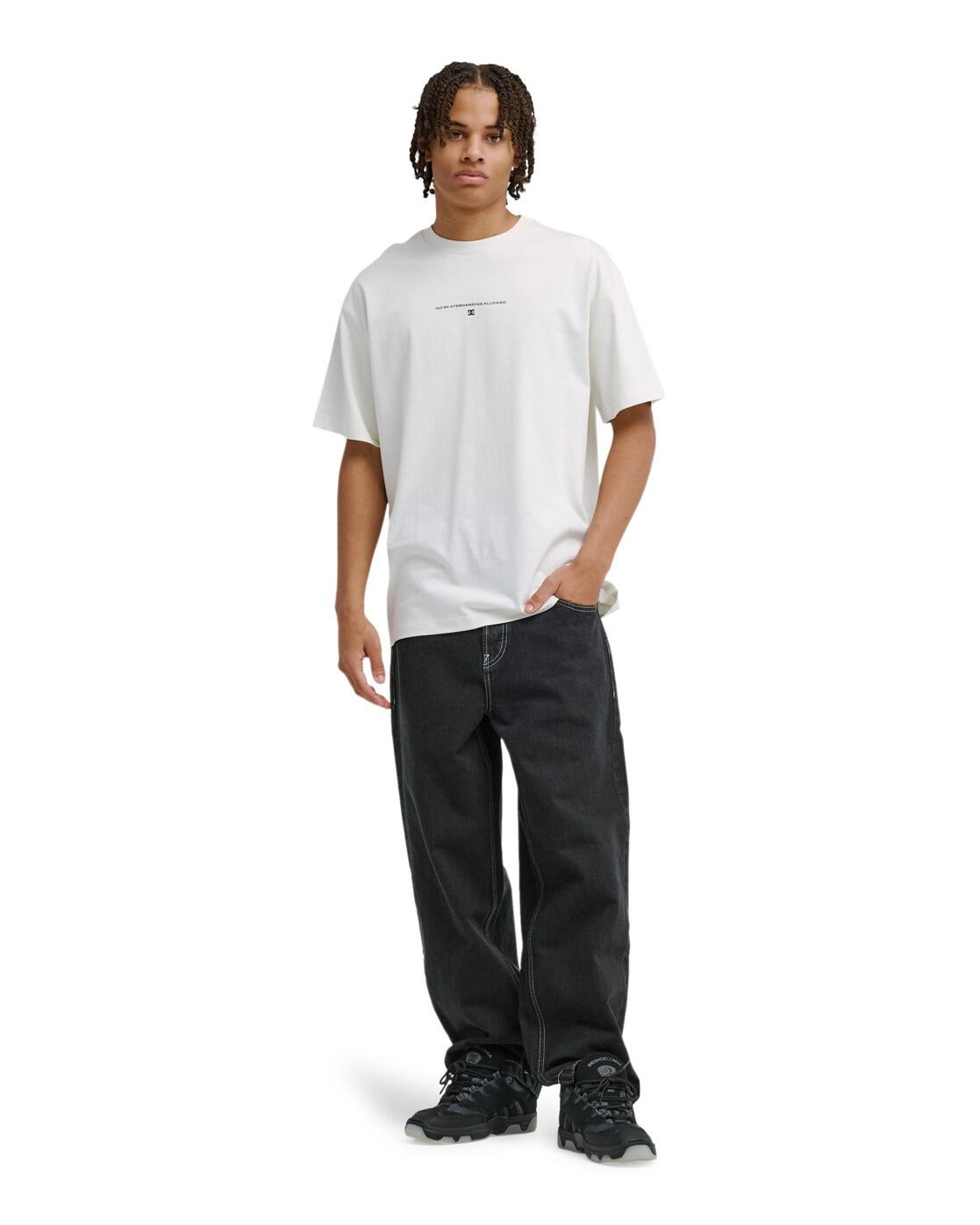 Camiseta de manga corta NO SKATEBOARD ALLOWED Blanco Hombre 3/4