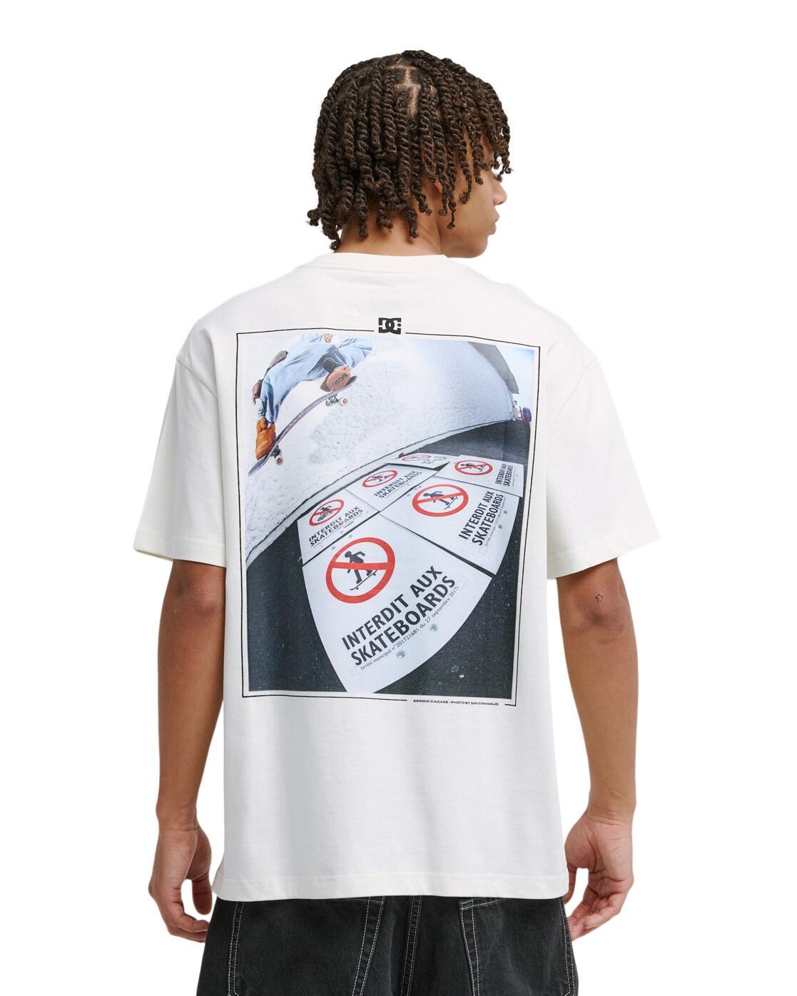 Camiseta de manga corta NO SKATEBOARD ALLOWED Blanco Hombre 2/4