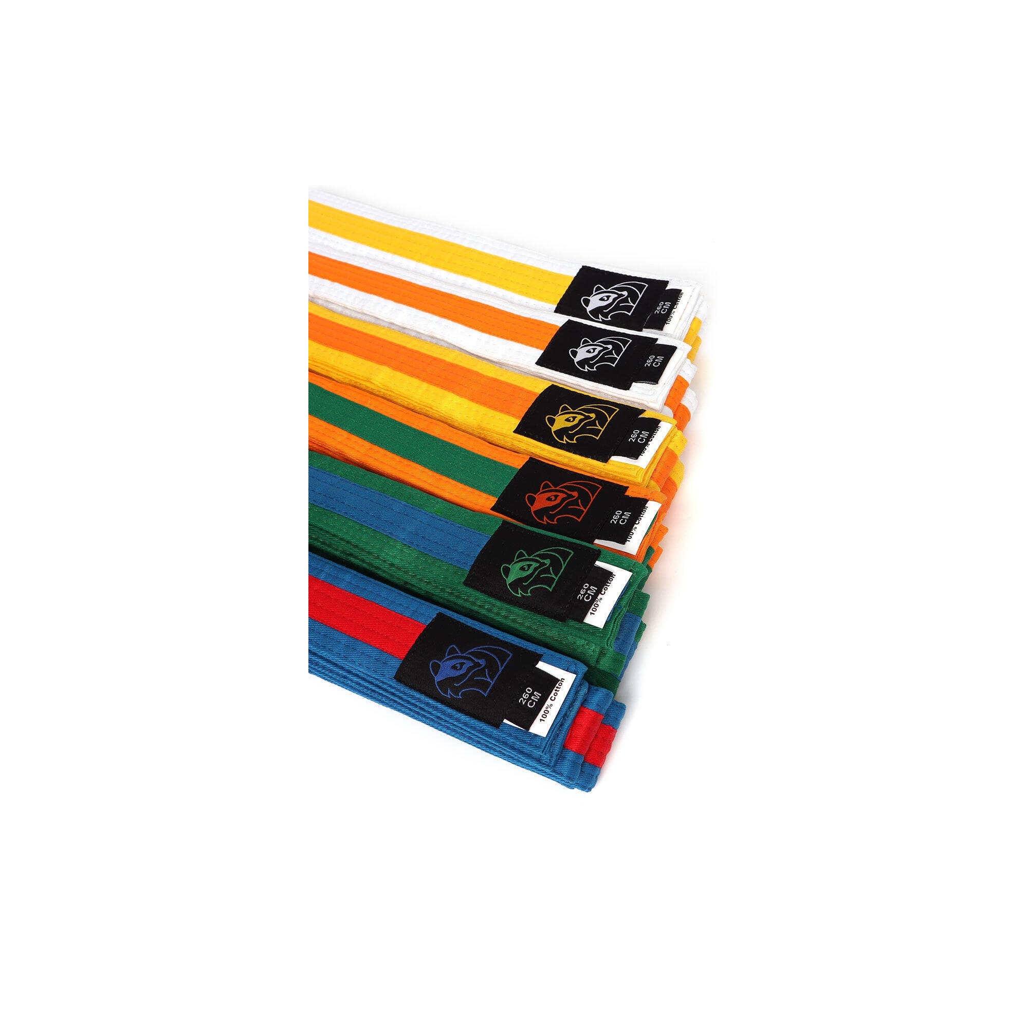 Centura Arte Martiale Dax Sports Galben/Portocaliu/Galben