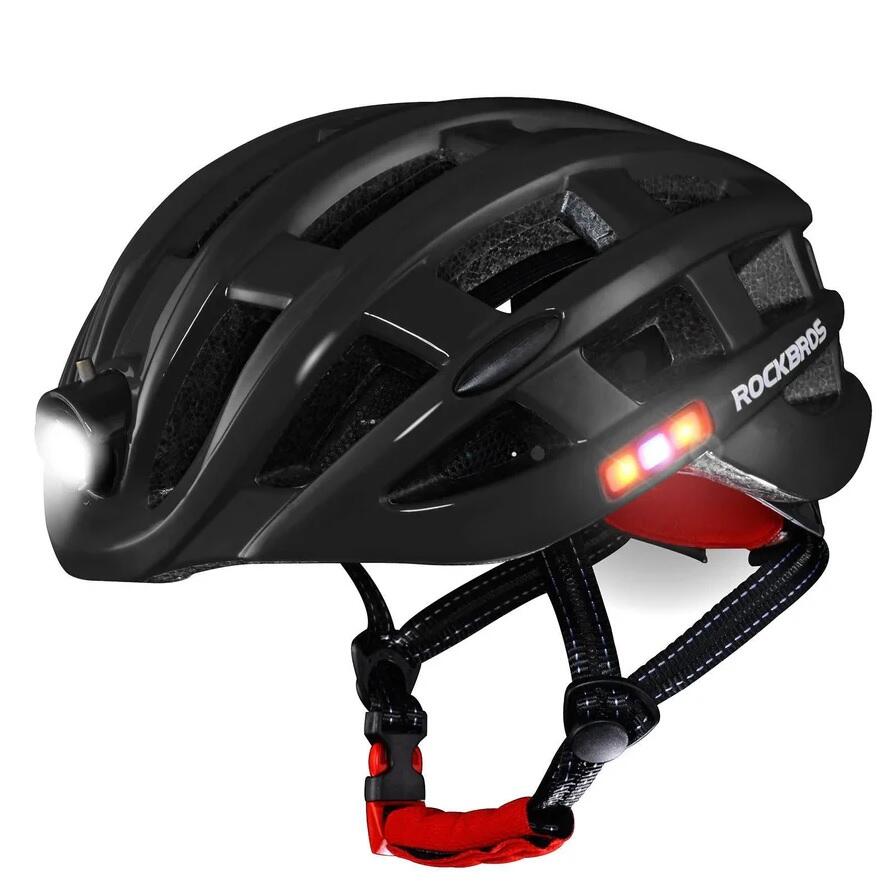 Kask rowerowy unisex Rockbros ZN1001-BK z oświetleniem (57-62cm)