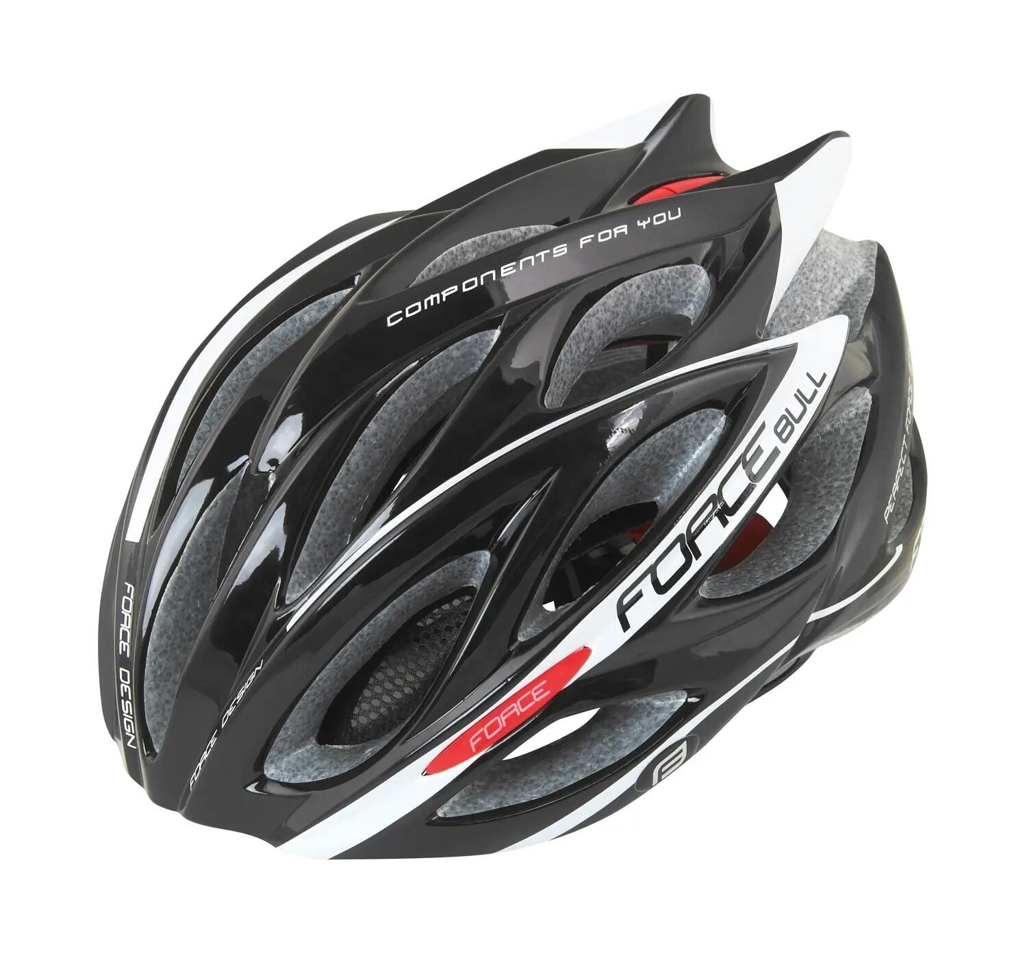 Capacete Force Bull Preto/Branco S-M 5/5