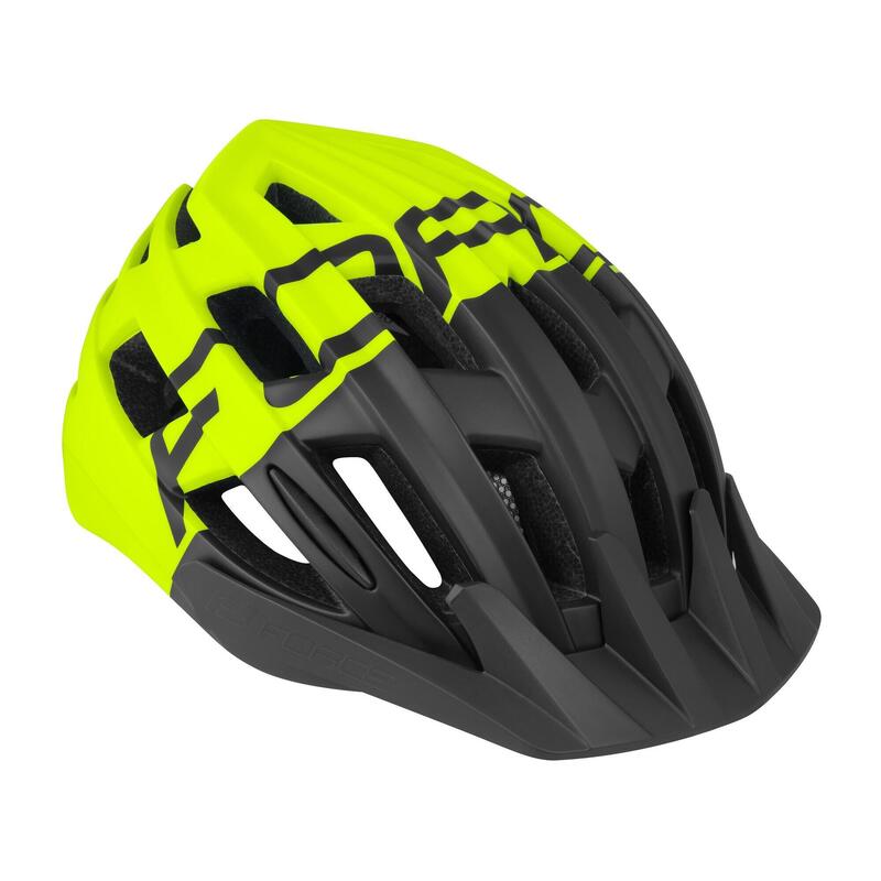 Casca Force Corella MTB Negru/Galben Fluo L-XL