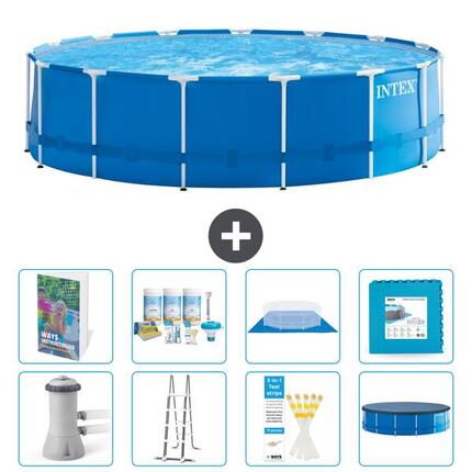 INTEX Piscina con estructura Redonda - 457x122 cm - 9-piezas S536