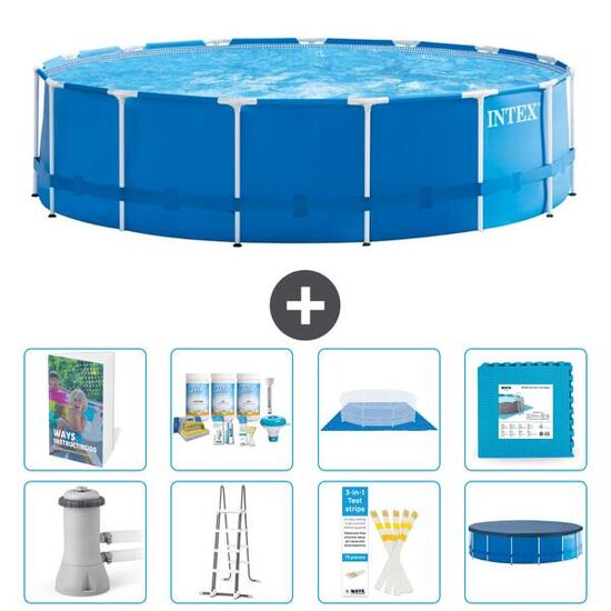 INTEX Piscina con estructura Redonda - 457x122 cm - 9-piezas S536