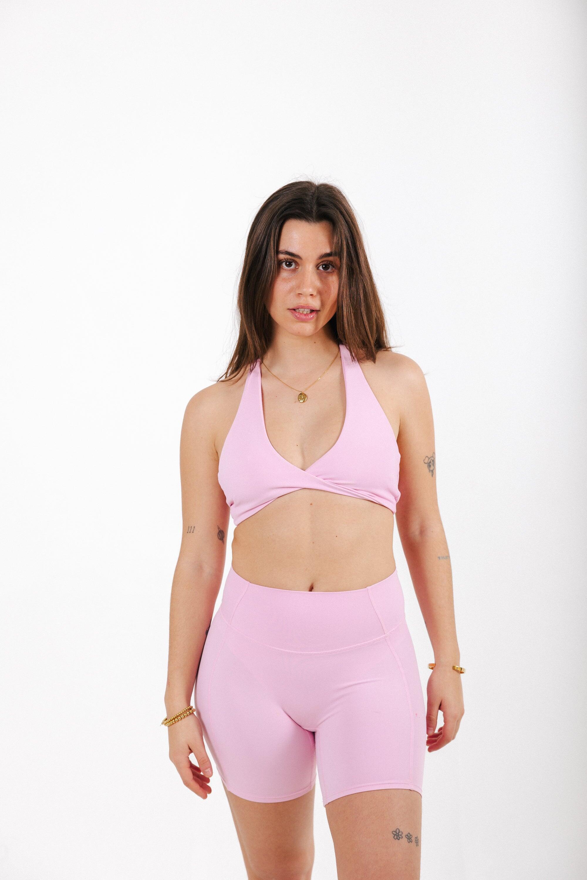 Top cruzado al cuello para pilates o yoga 3/7