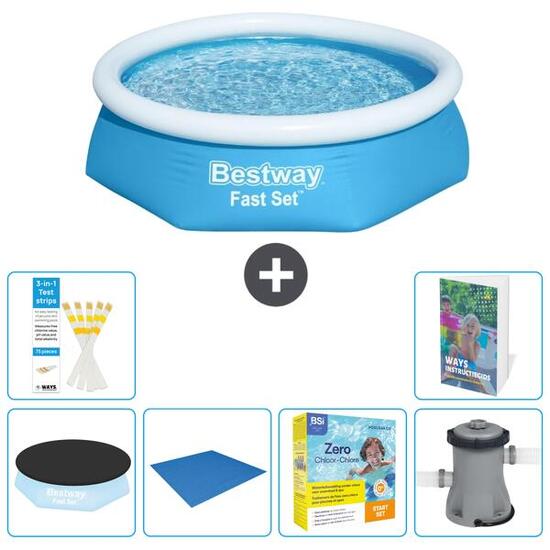 BESTWAY Piscina Bestway Fast Set Redonda - 244x61 cm - 5-piezas S24