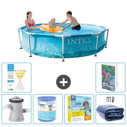 Piscine Tubulaire Ronde - 305x76 cm - 7-pièces S224
