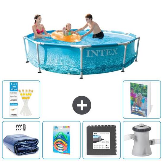 INTEX Basen ze stelażem Okrągły - 305x76 cm - 7-częściowy S3