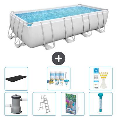 Bestway power steel rechthoekig - 488x244x122 cm - 8-delig s574