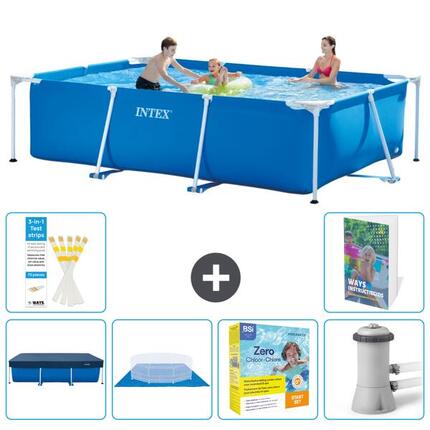 INTEX Piscina con estructura Rectangular - 300x200x75 cm - 7-piezas S24