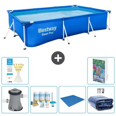 Bestway steel pro rechthoekig - 300x201x66 cm - 5-delig s289