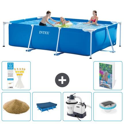 INTEX Piscina con estructura Rectangular - 300x200x75 cm - 7-piezas S56