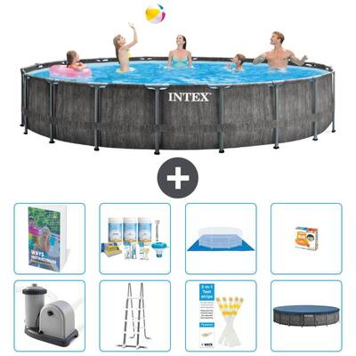 Prism frame zwembad rond - 549x122 cm - 9-delig s548