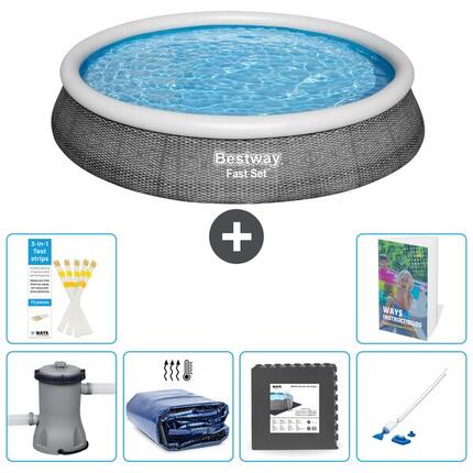 BESTWAY Basen Fast Set Okrągły - 396x84 cm - 7-częściowy S315