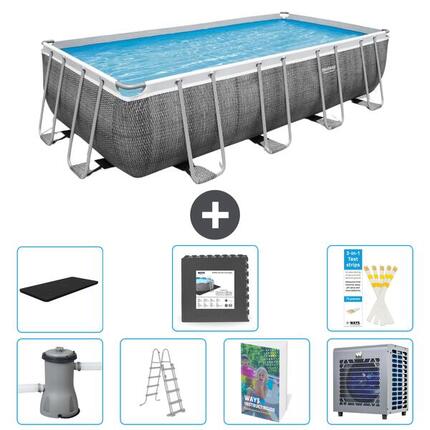 BESTWAY Piscina Bestway Power Steel Rectangular - 488x244x122 cm - S538