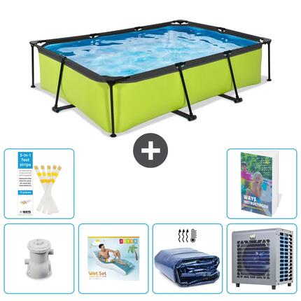 EXIT TOYS Basen Prostokątny - 300x200x65 cm - 7-częściowy S286