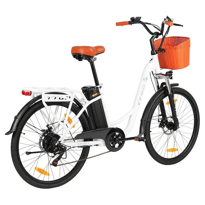 Hombre/Mujer YY26 80km 26 pulgadas, bicicleta eléctrica 250W 2026, blanco 2/8