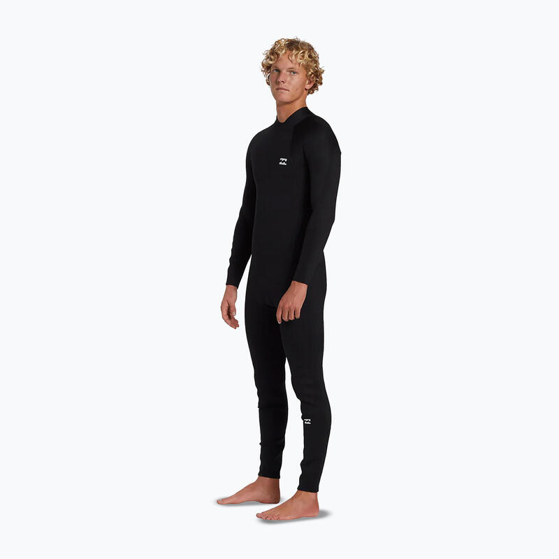 Costum de înot bărbați Billabong 4/3 mm Foil Back Zip negru
