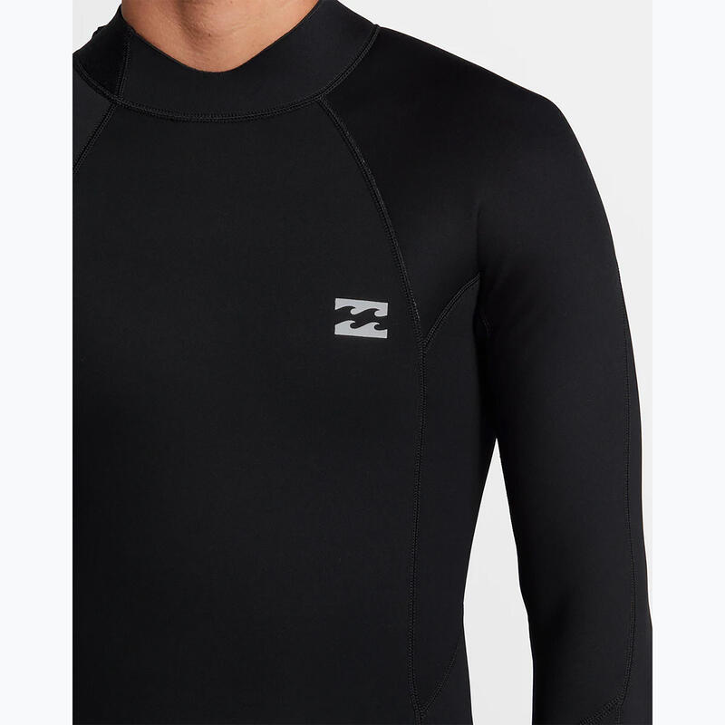 Costum de înot bărbați Billabong 4/3 mm Foil Back Zip negru